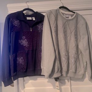 Alfred Dunner Floral embroidered women’s pull on tops.